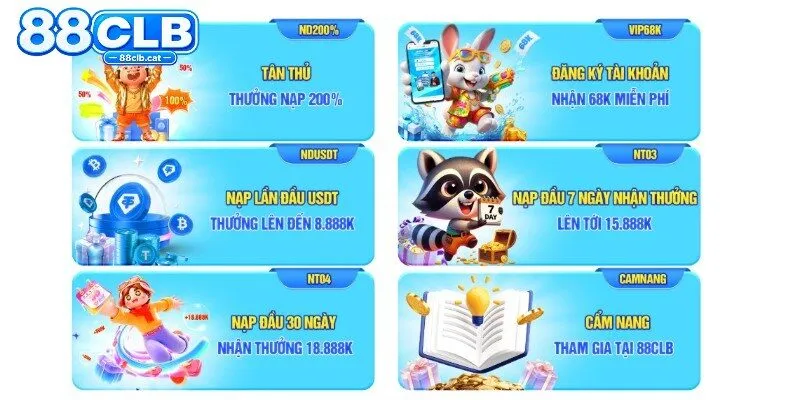 Chi tiết về 88CLB thưởng thành viên mới