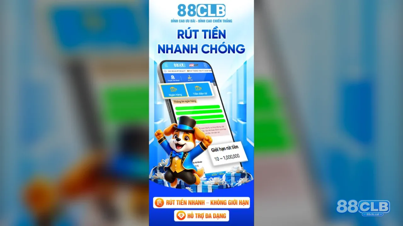 Hướng dẫn rút tiền 88CLB về tài khoản chính chủ